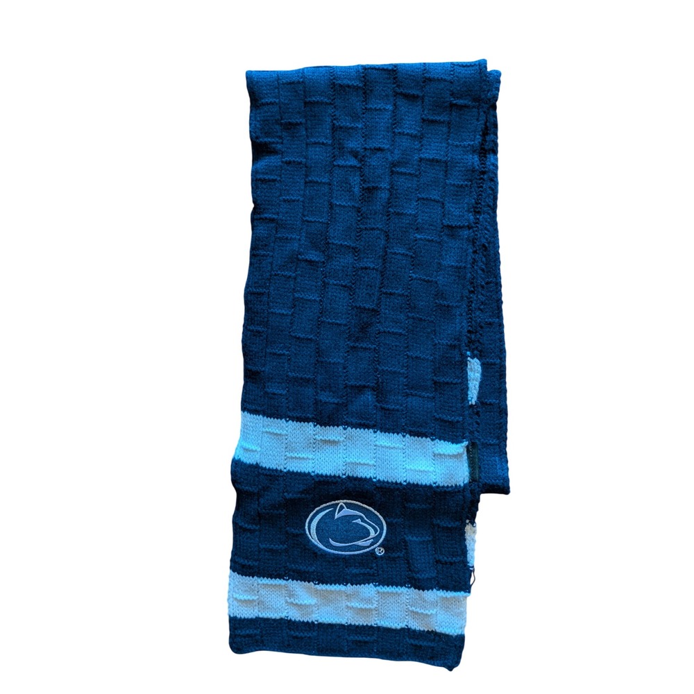 Penn State Nittany Lions Little Earth Knit Scarf Navy Blue White OS